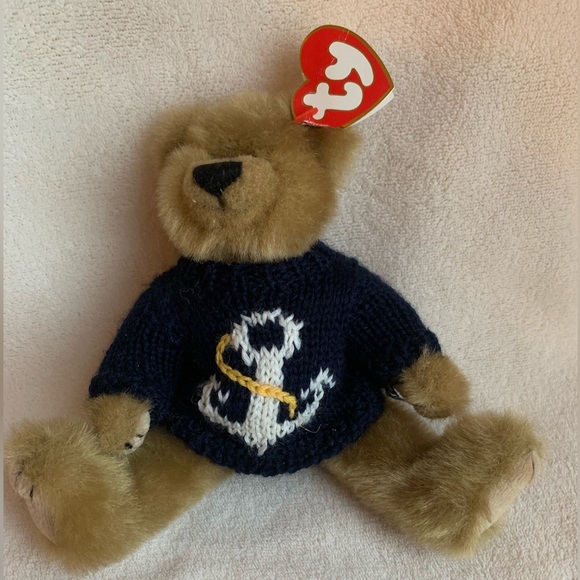 Vintage 1993 Ty Attic Treasures Plush Salty Bear Stuffed Beanie Baby w Tags - Picture 2 of 7